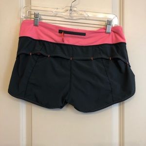 Gray and pink lulu shorts